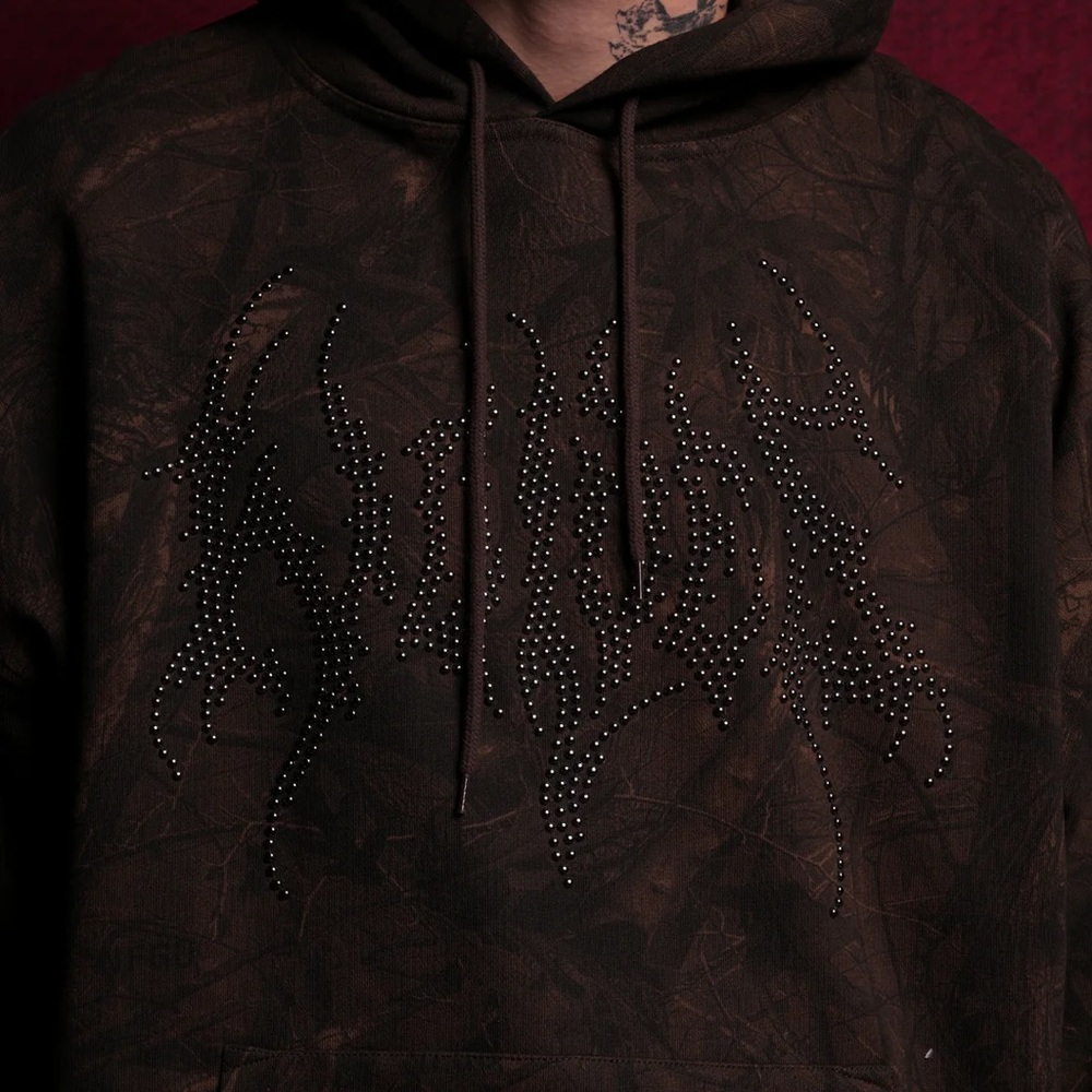 DARC SPORT HESH STUD "GRUNGE" HOODIE IN BROWN DRIFTWOOD FOREST CAMO SIZE LARGE - Picture 4 of 9